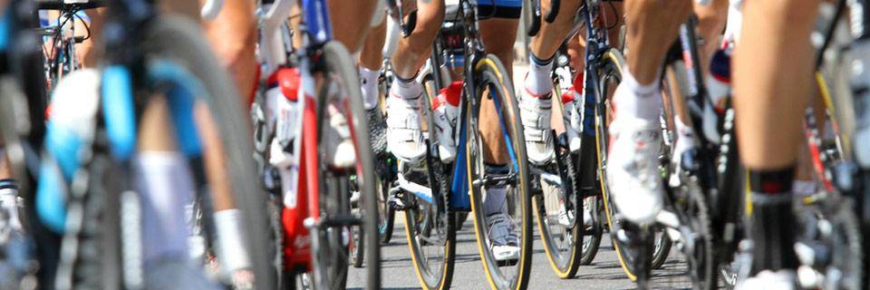 Vélos alignent dans le Tour de France