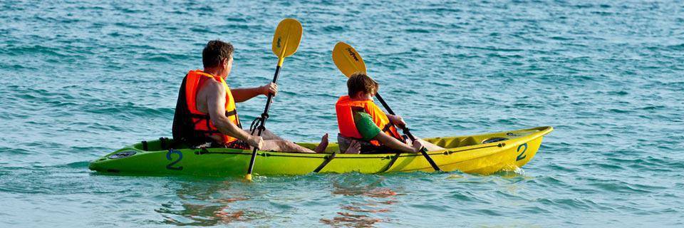 père et fils kayak