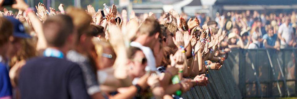 Une foule lors d'un concert de rock