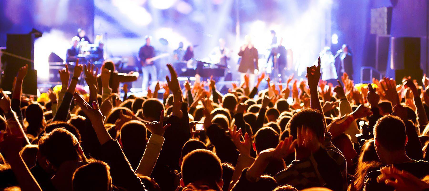 Une foule lors d'un concert de rock