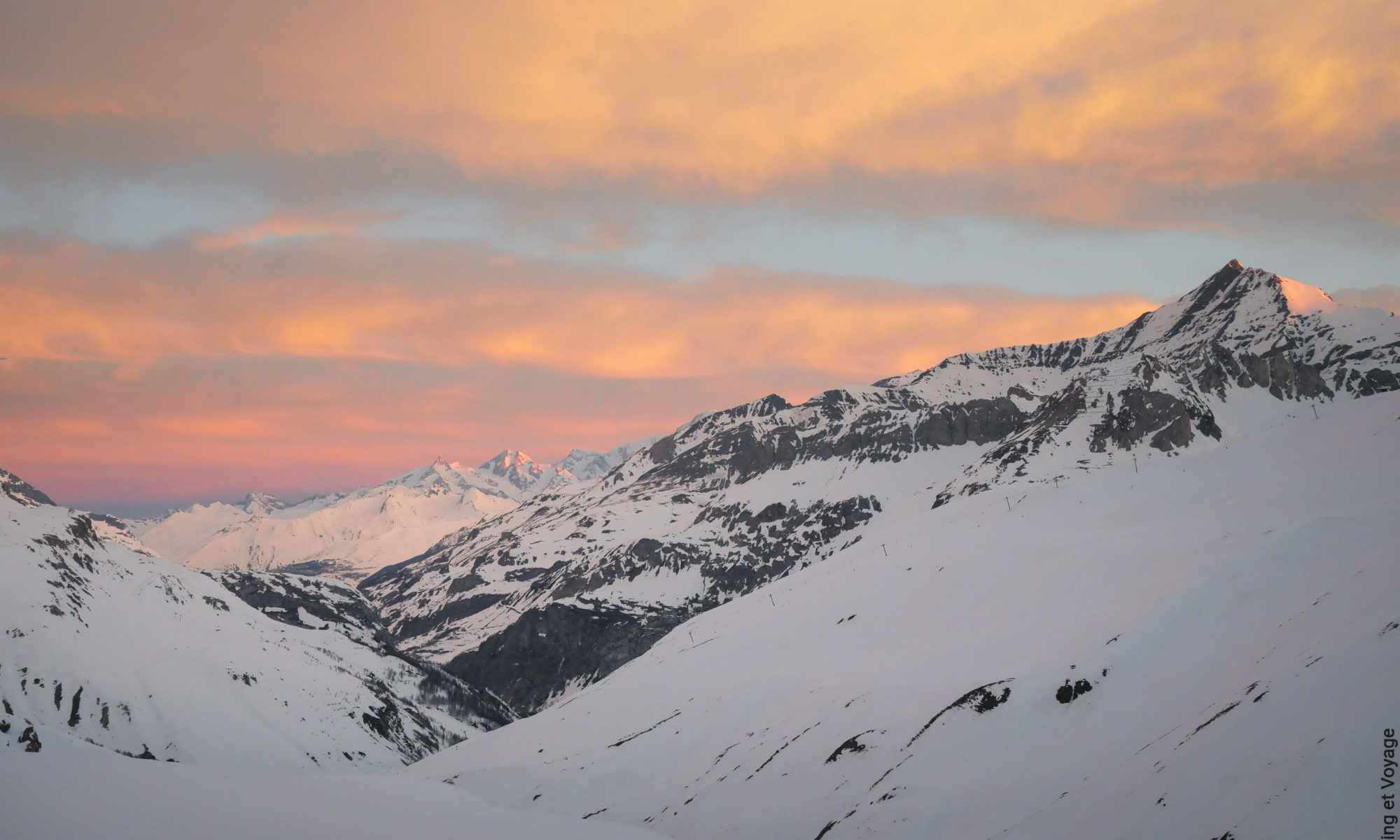 Coucher de soleil sur Val d'Isère