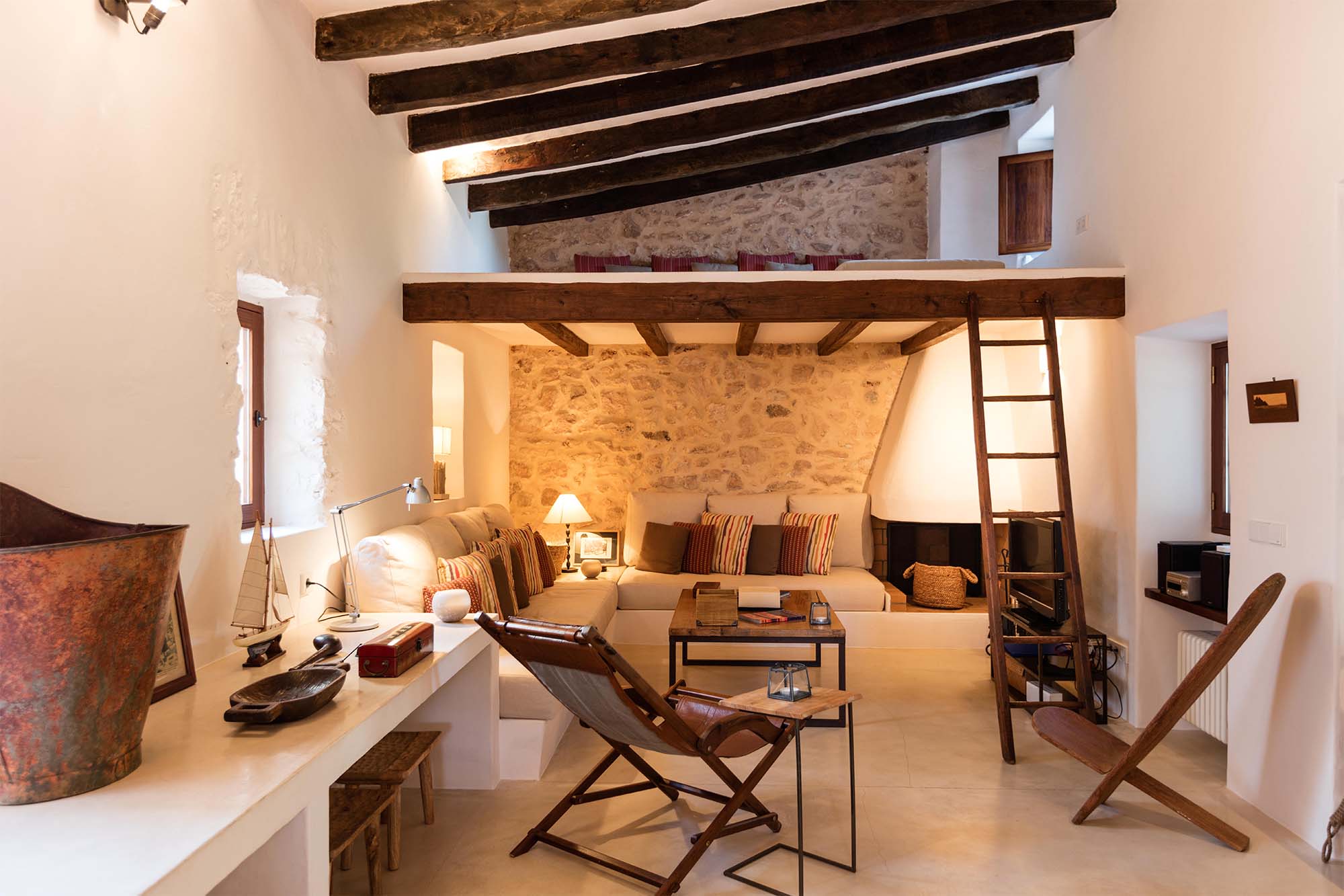 Living room of the Punta Formentor Villa